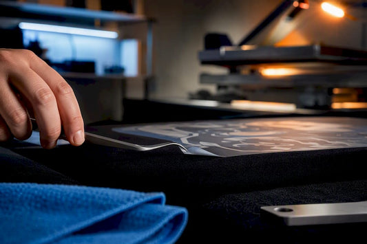 Abgelöste DTF-Transferkante auf dem Textil