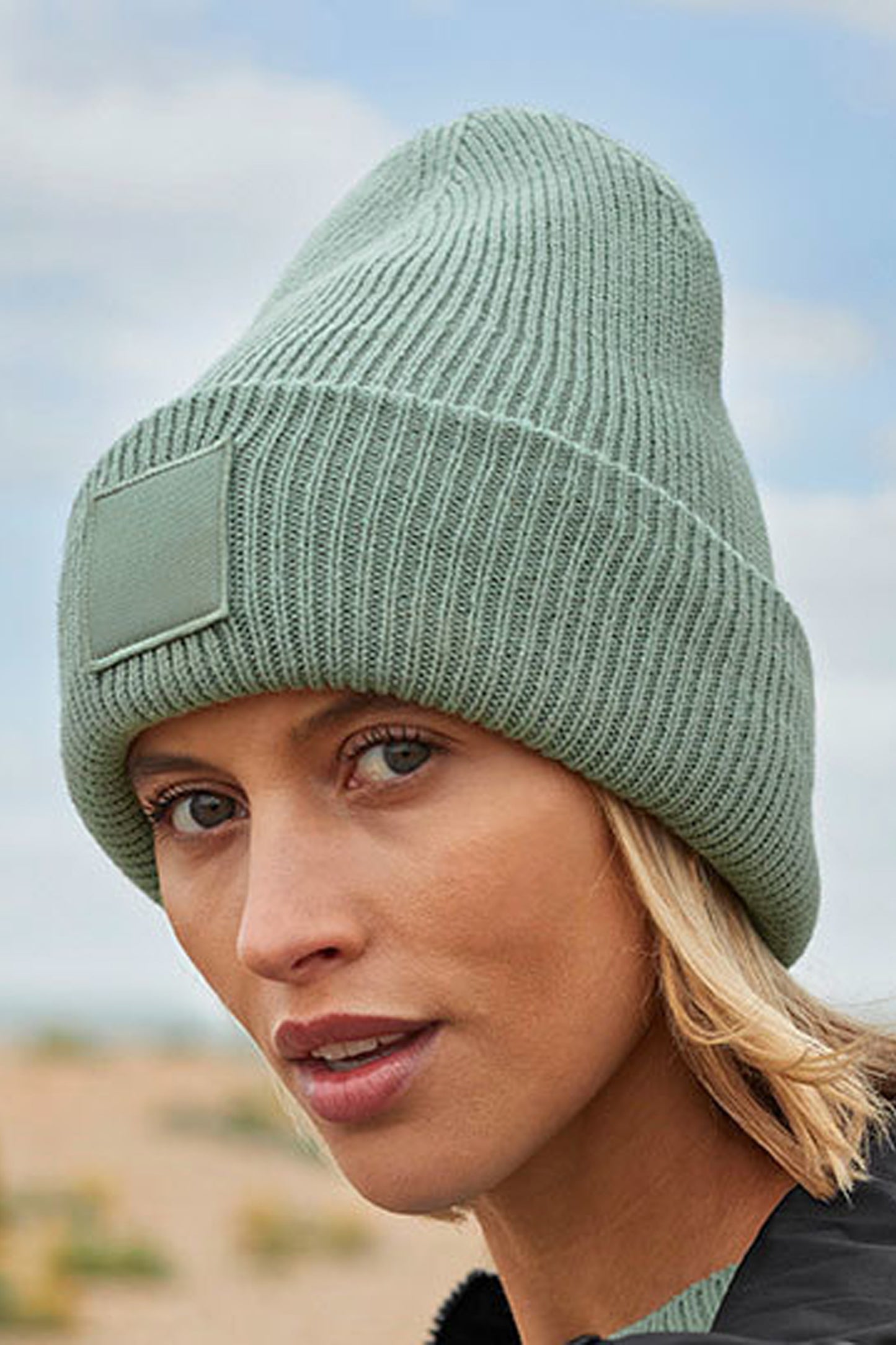 Beanie Beechfield Deep Cuffed Tonal Patch